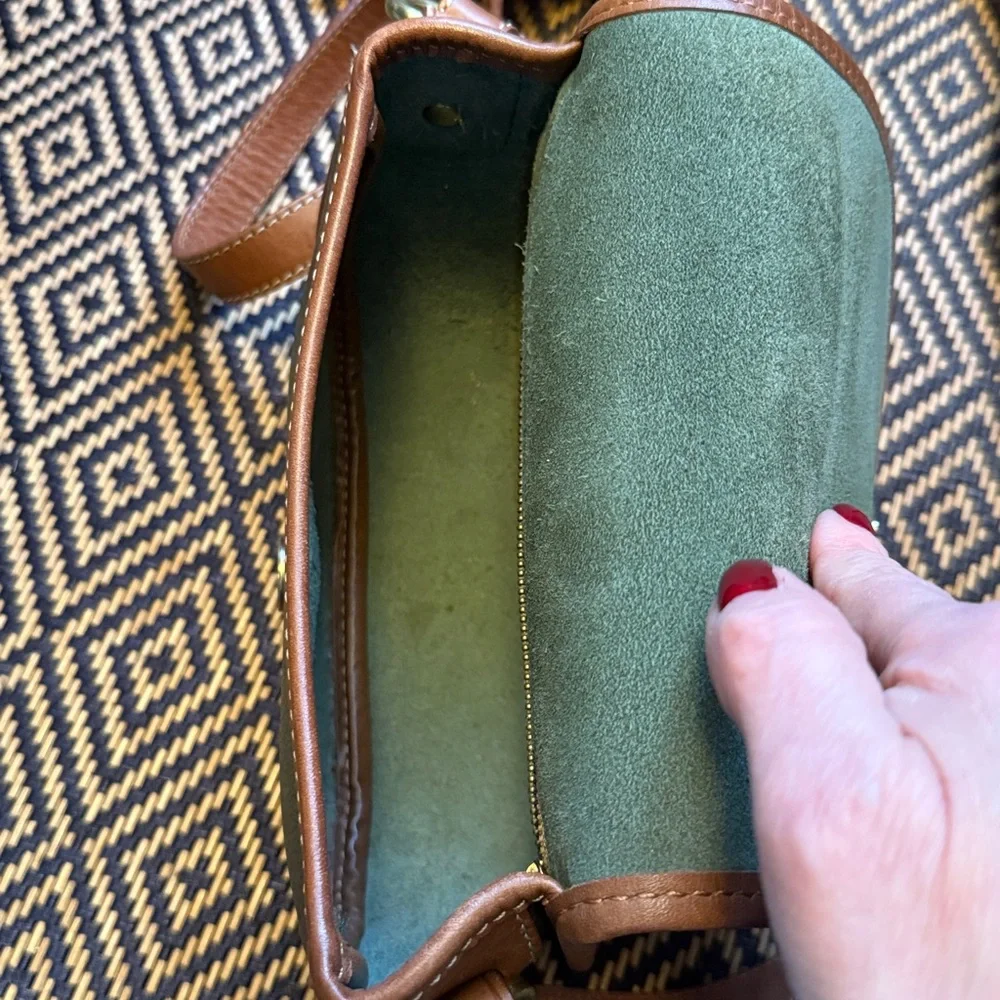 Vintage Coach Cassidy mini bag 4204 olive green w/tan Dakota collection-Italy